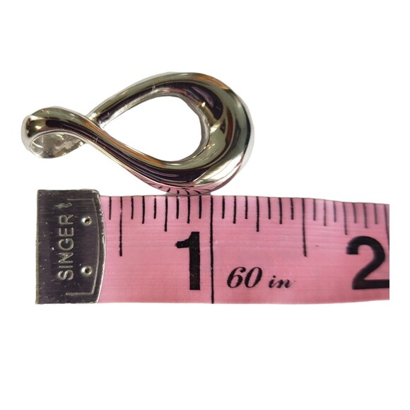 Lia Sophia Pendant Silver-tone Oval Swirl Costume Fashion Jewelry 1.25 inches - Picture 4 of 6